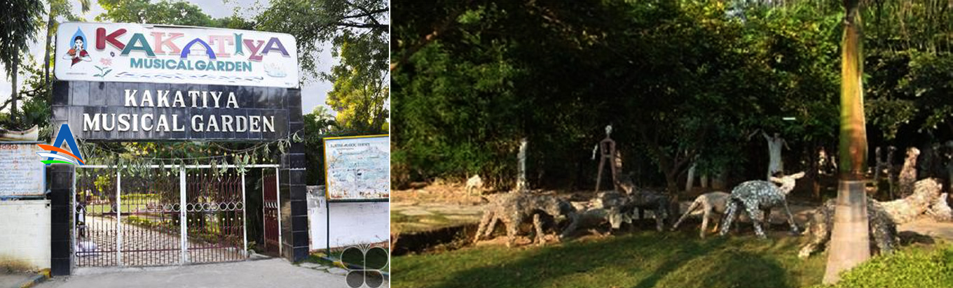 Relax in the peaceful environment of the Kakatiya Musical Garden
